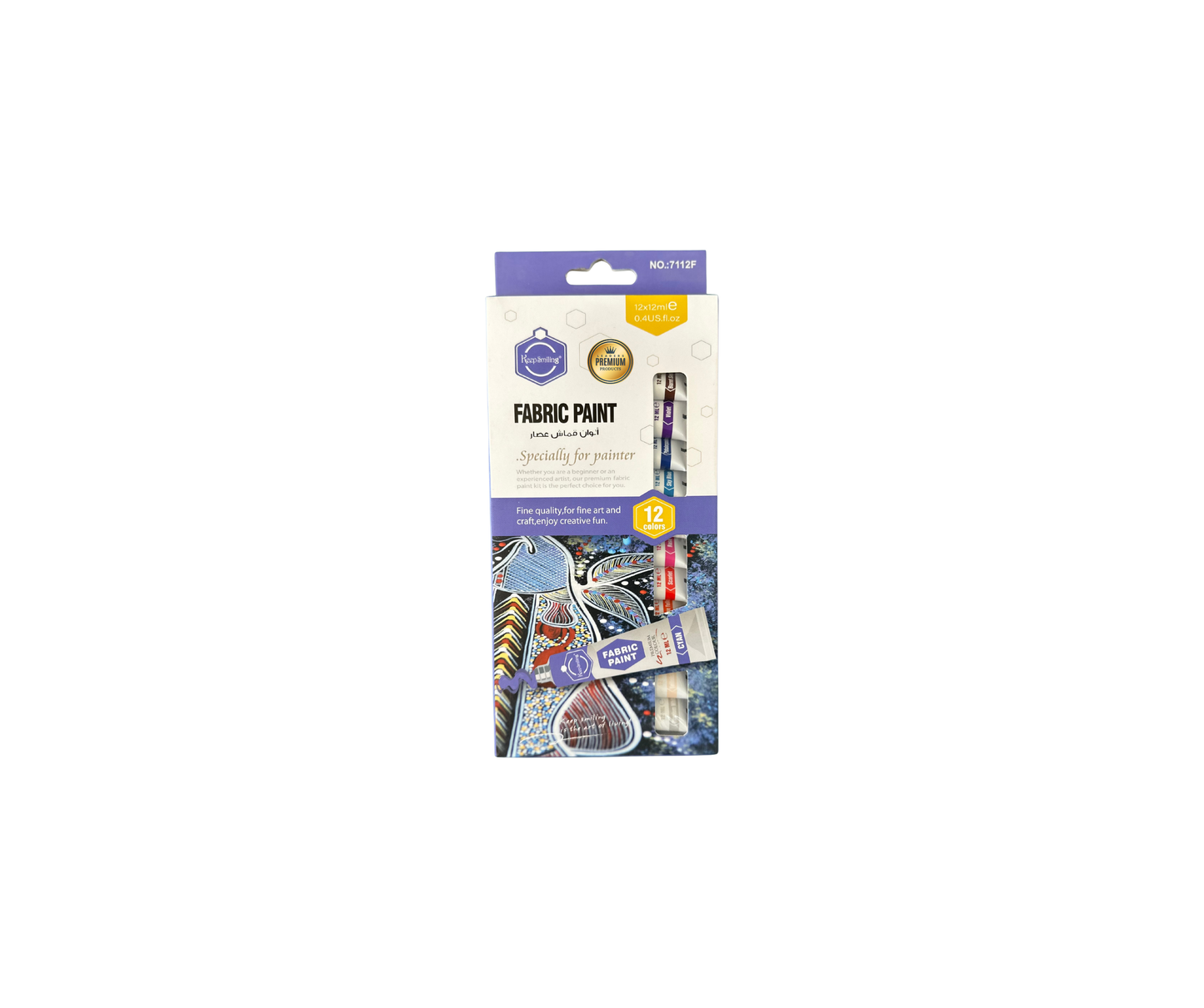Pack Bottle Colored Fabric 12 ml (12 Items)