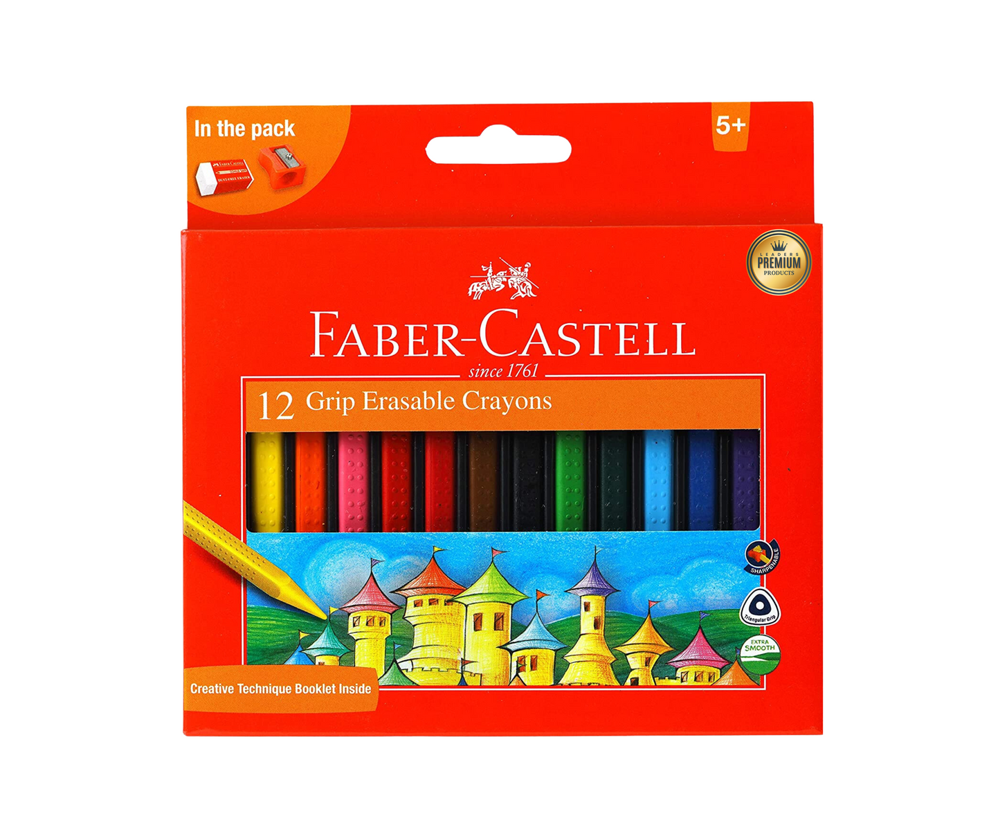 Pack Wax Colors Faber Castell (12 Color) Grip