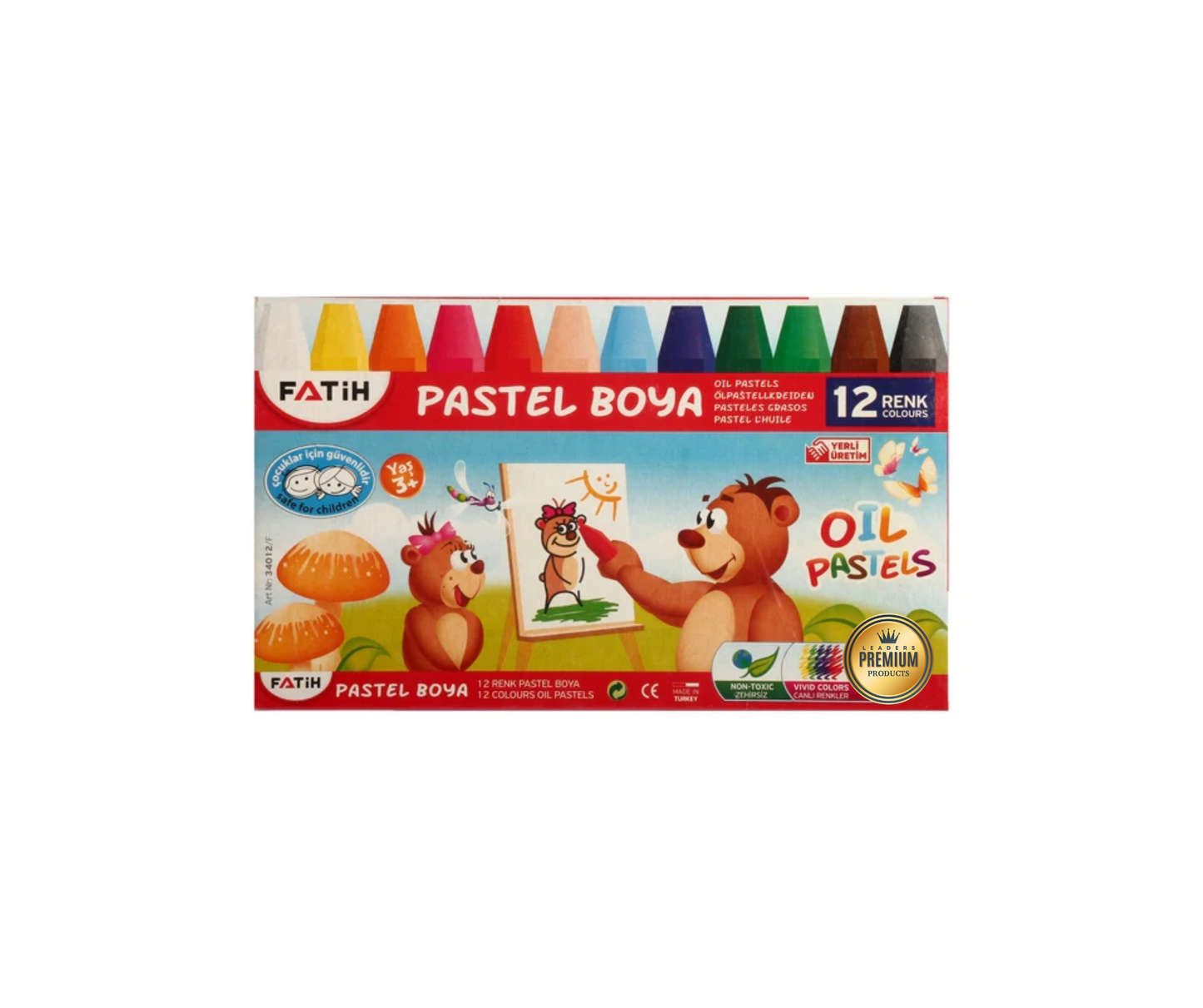 Pack Oil Pastels Color (12 Colors) Fatih