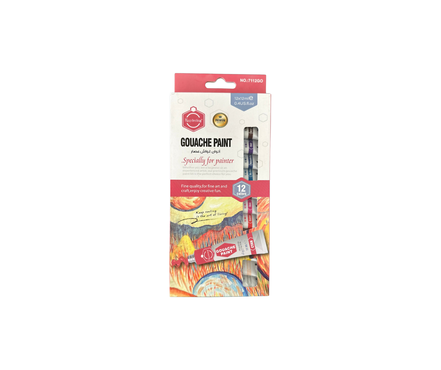 Pack Bottle Colored Gouache 12 ml(12 Items)