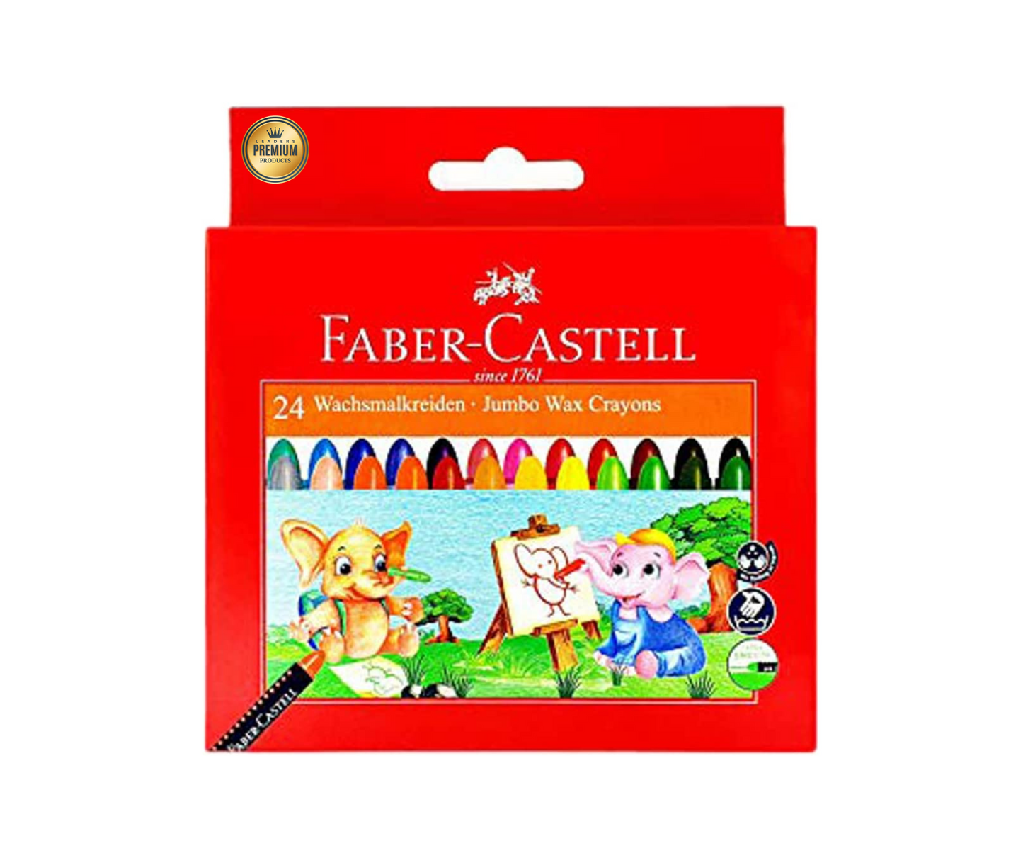 علبه الوان شمع Faber Castell (24 لون)