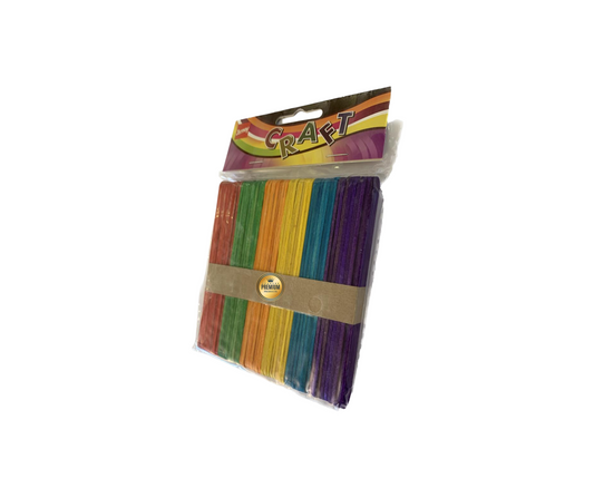 Pack Craft Sticks Color Thin(48 Item)